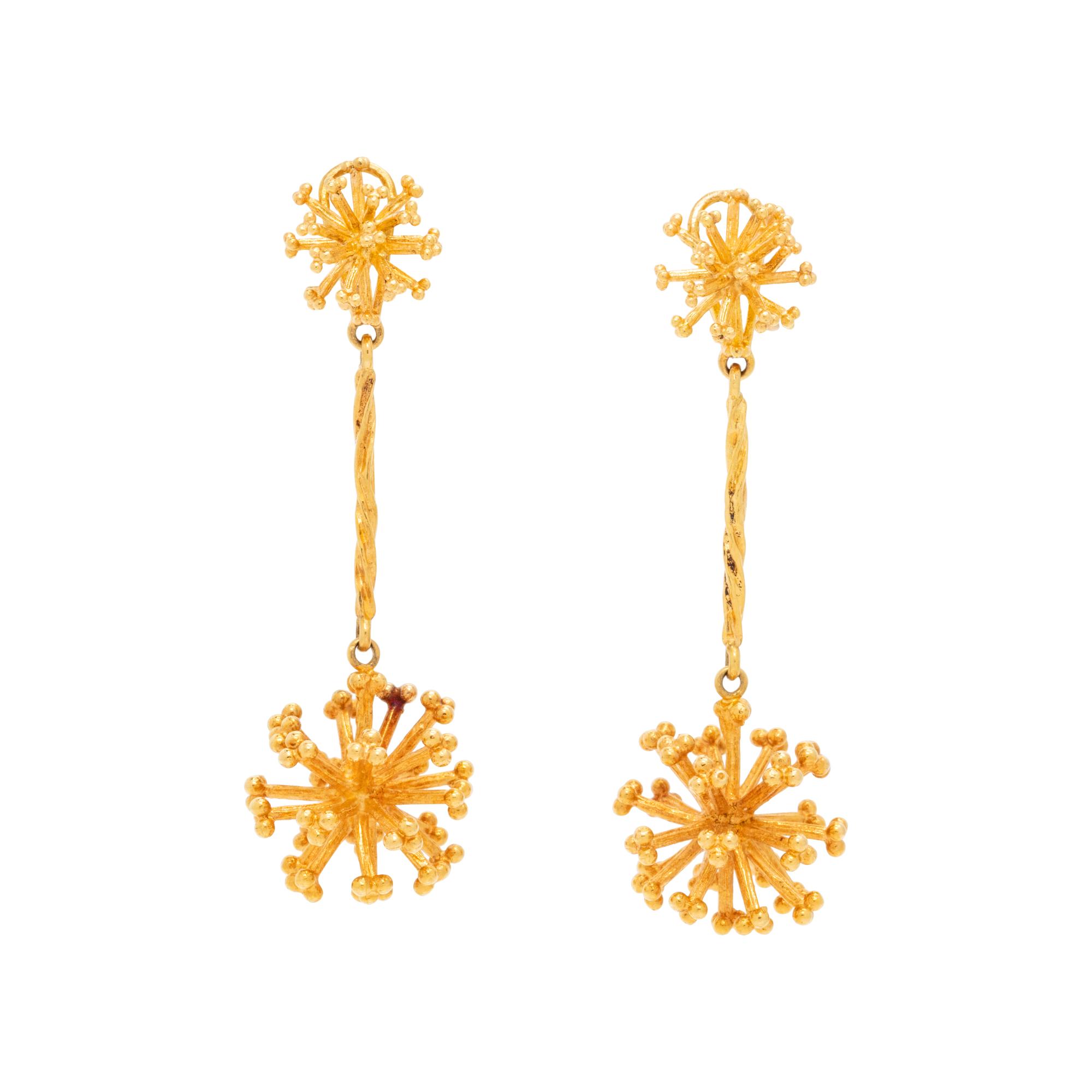 YELLOW GOLD EARCLIPS