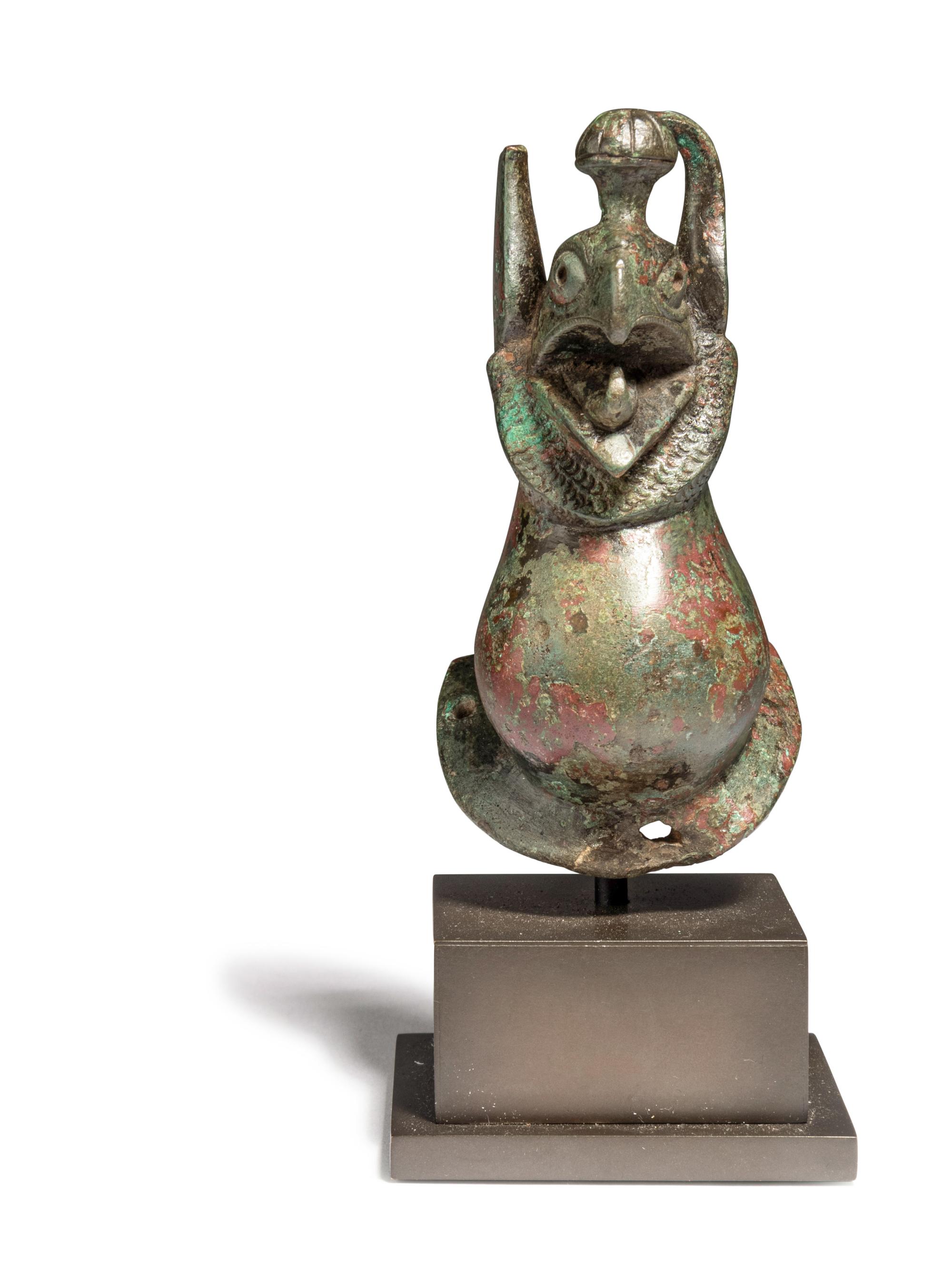 A Greek Bronze Griffin Protome