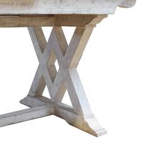A Painted Draw Leaf Trestle Table 78.5" W x 37" D x 33" H — Italy, 20th Century