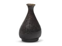 A Small Korean Brown Glazed Stoneware Bottle Vase