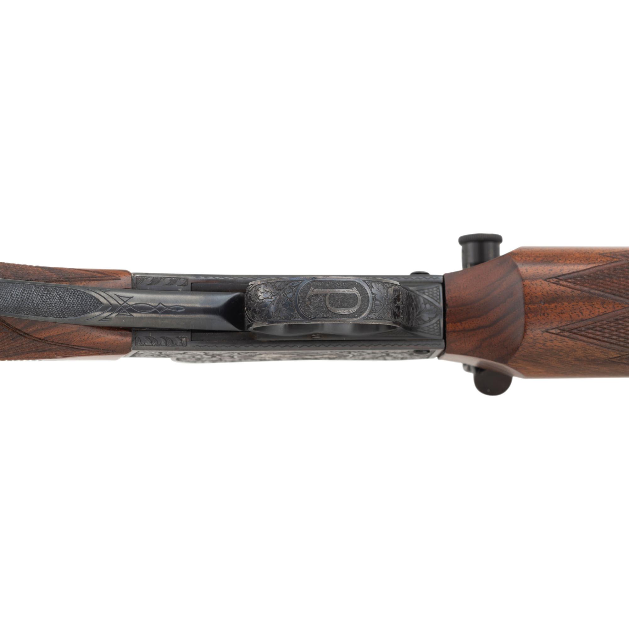 **C.C. Johnson Upgraded Engraved Martini Rifle in .218 Bee Improved with Unertl Scope