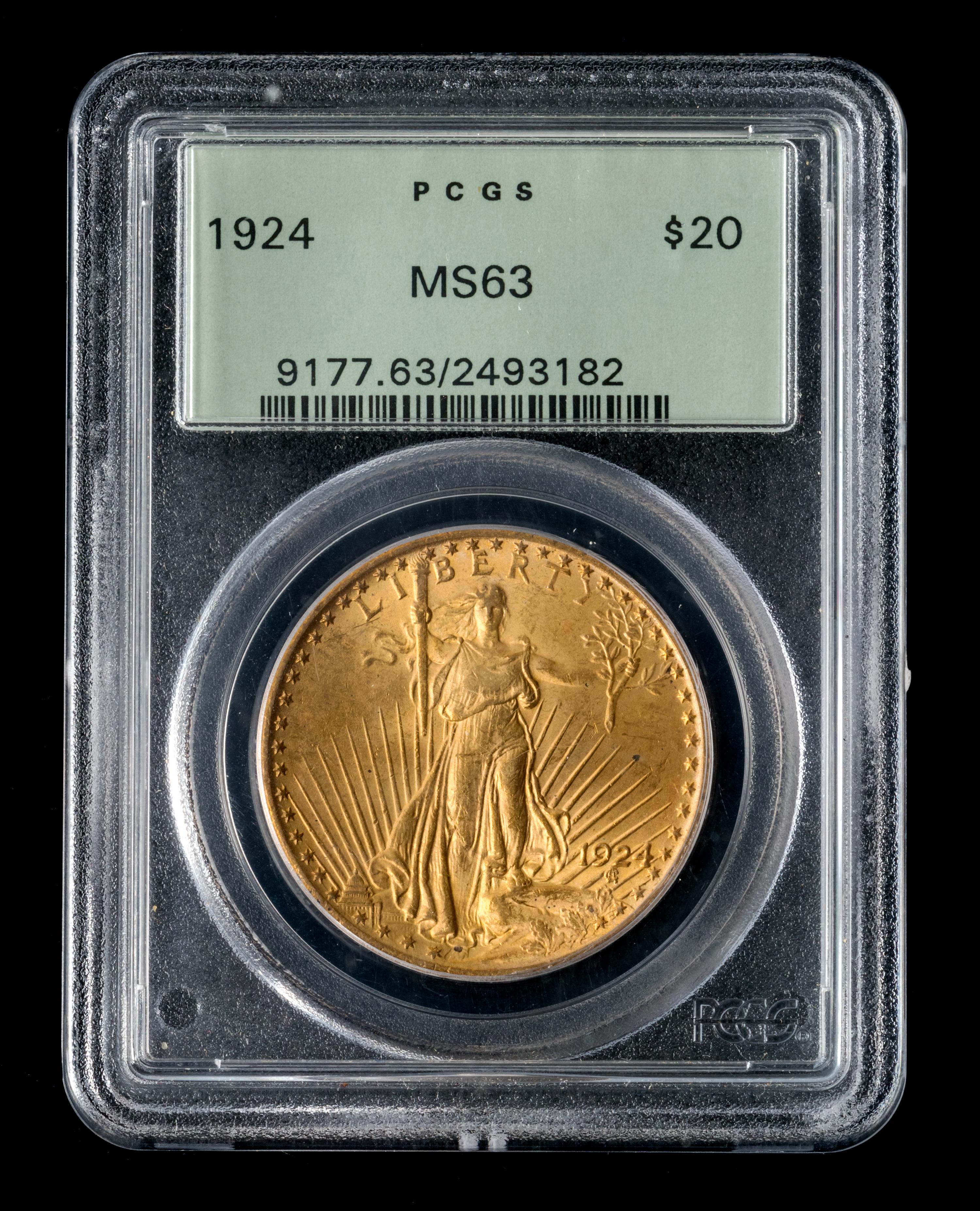 A United States 1924 St. Gaudens $20 Gold Coin