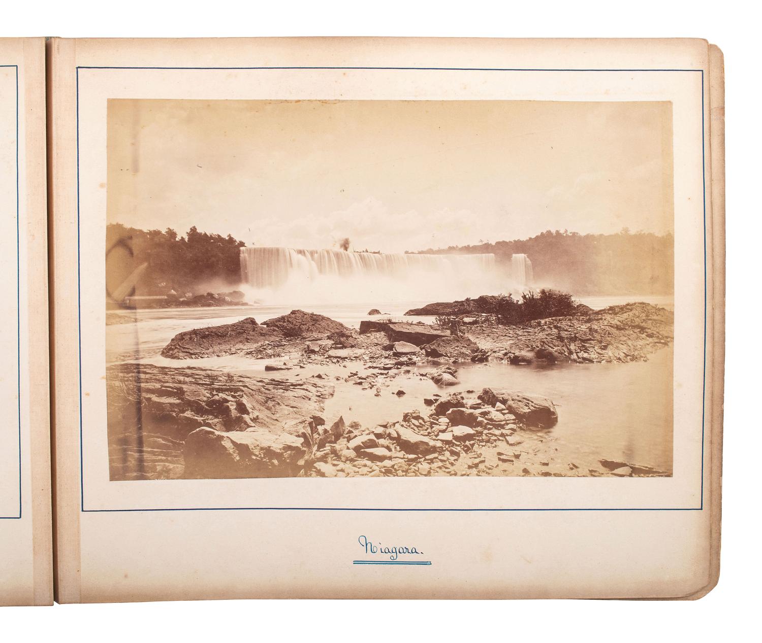 [EARLY PHOTOGRAPHY] -- [NEW YORK]. Album with photographs documenting a trip to New York, 1886.