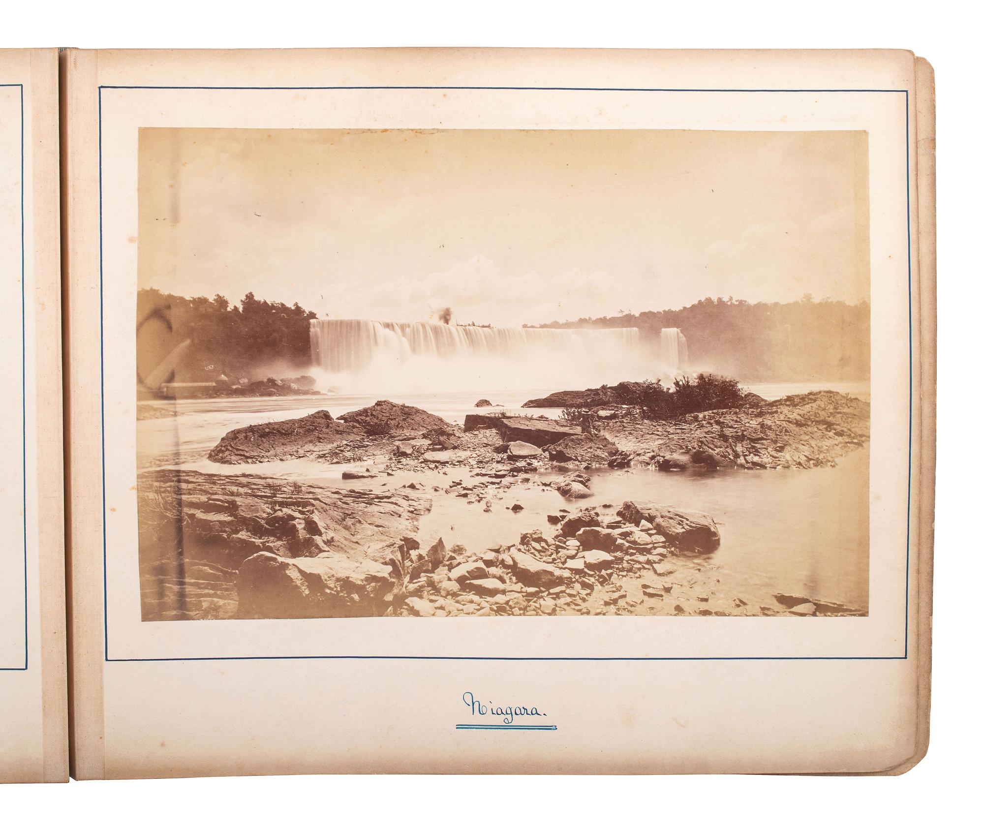 [EARLY PHOTOGRAPHY] -- [NEW YORK]. Album with photographs documenting a trip to New York, 1886.