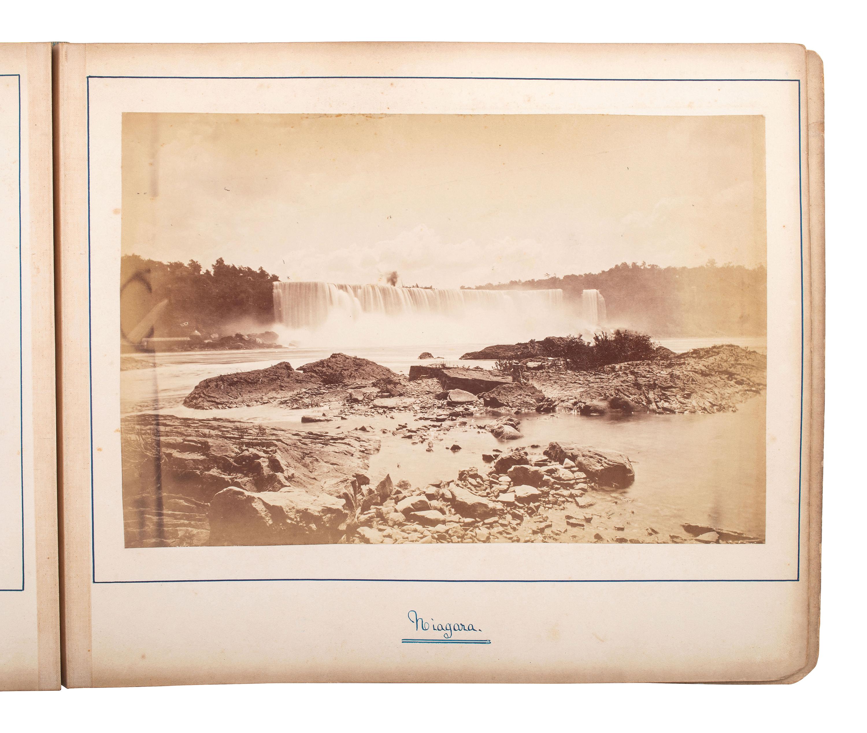 [EARLY PHOTOGRAPHY] -- [NEW YORK]. Album with photographs documenting a trip to New York, 1886.