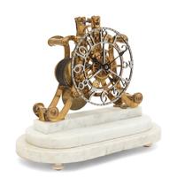 A Brass Skeleton Clock