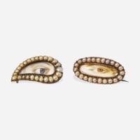 Two Georgian "Lover's Eye" brooches early 19th century