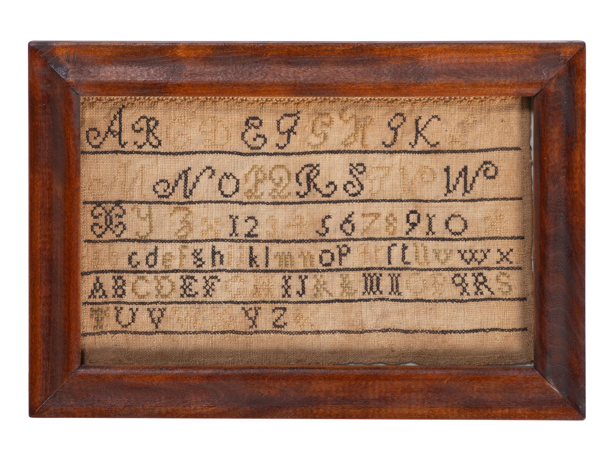 An American Needlework Alphabet Sampler