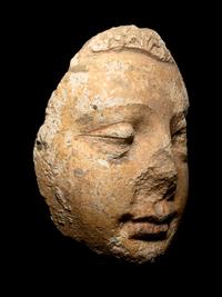 Three Gandharan Fragmentary Stucco Heads