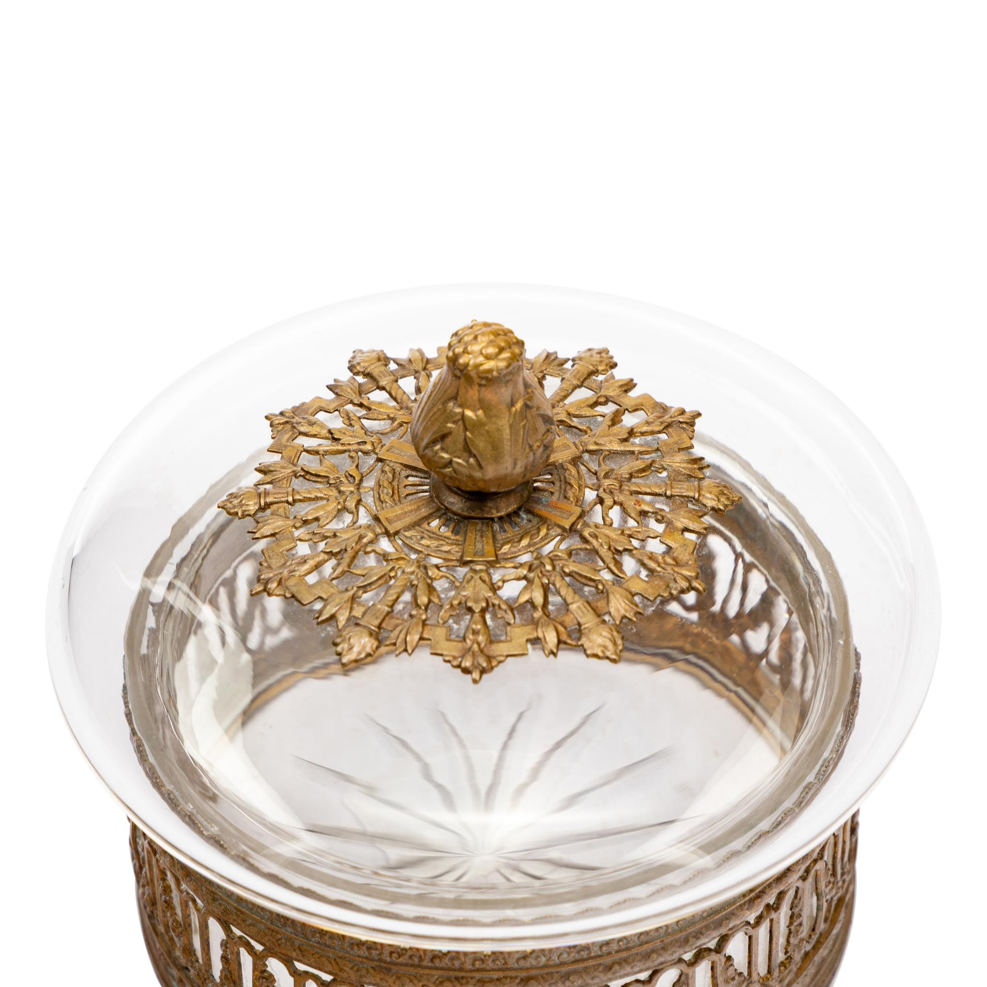 A Palais Royal Gilt Bronze Mounted Glass Bonbonnière