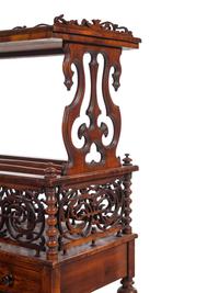 A Victorian Mahogany Canterbury Table