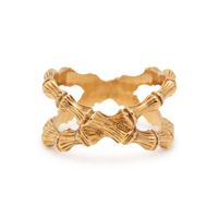 YELLOW GOLD BAMBOO RING