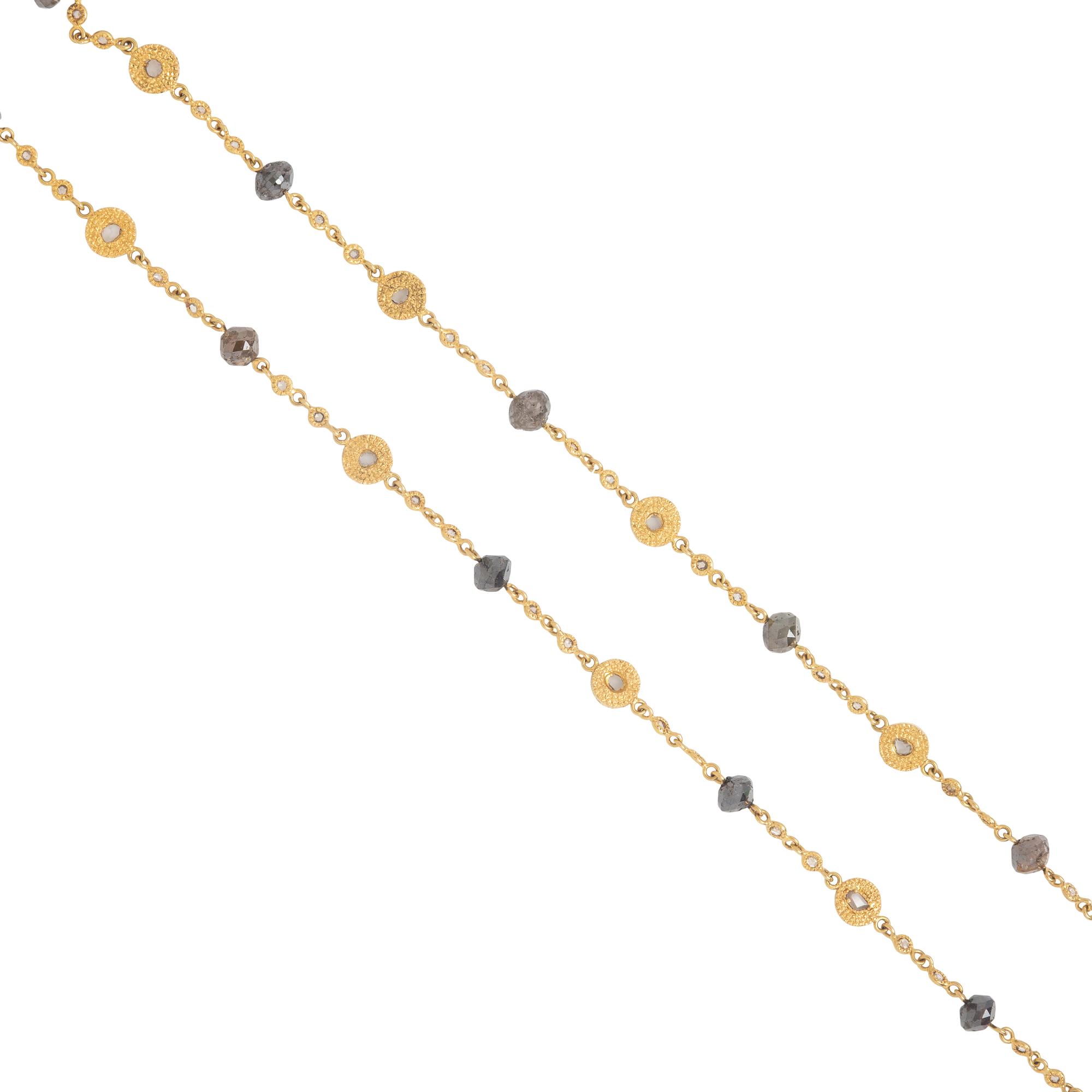 Coomi, Diamond, Colored Diamond, and Yellow Gold Necklace