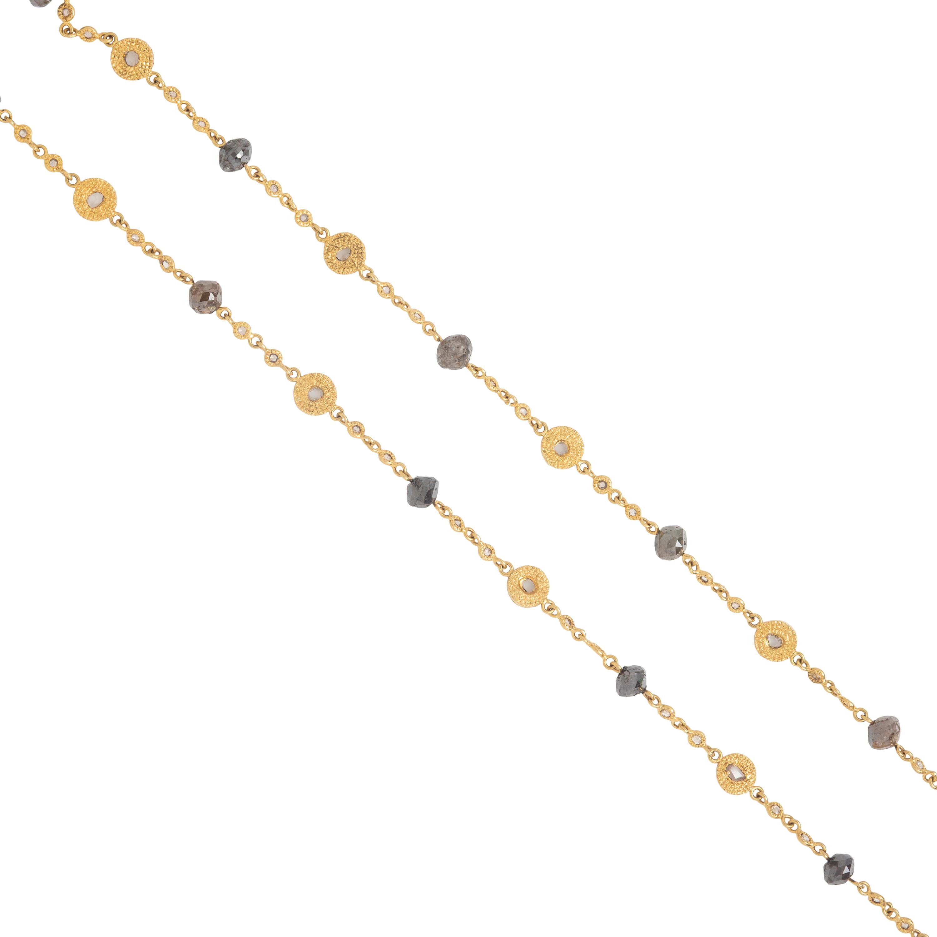 Coomi, Diamond, Colored Diamond, and Yellow Gold Necklace