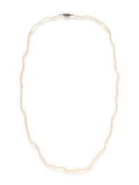 NATURAL PEARL AND DIAMOND NECKLACE