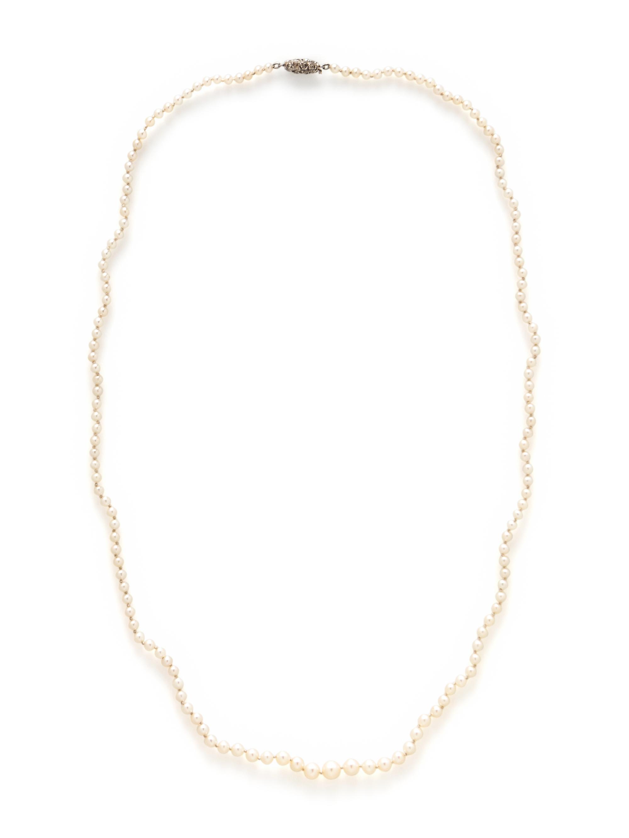 NATURAL PEARL AND DIAMOND NECKLACE