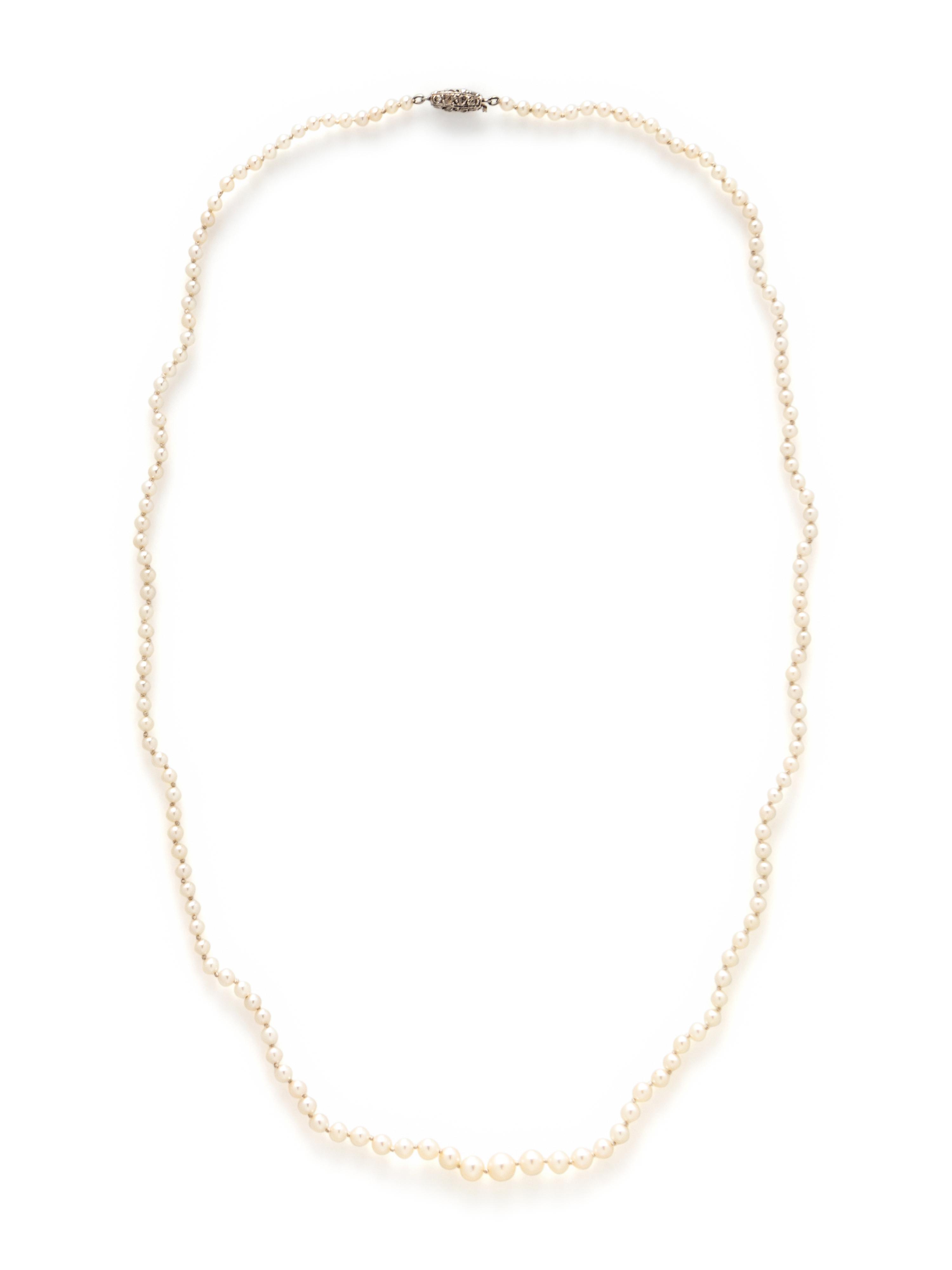 NATURAL PEARL AND DIAMOND NECKLACE