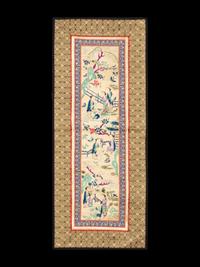 A Collection of 33 Chinese Embroidered Silk Panels 近代 綉片33幅