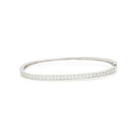Diamond and White Gold Bangle Bracelet