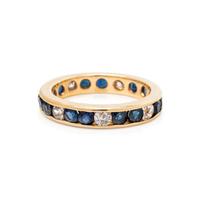 SAPPHIRE AND DIAMOND ETERNITY BAND
