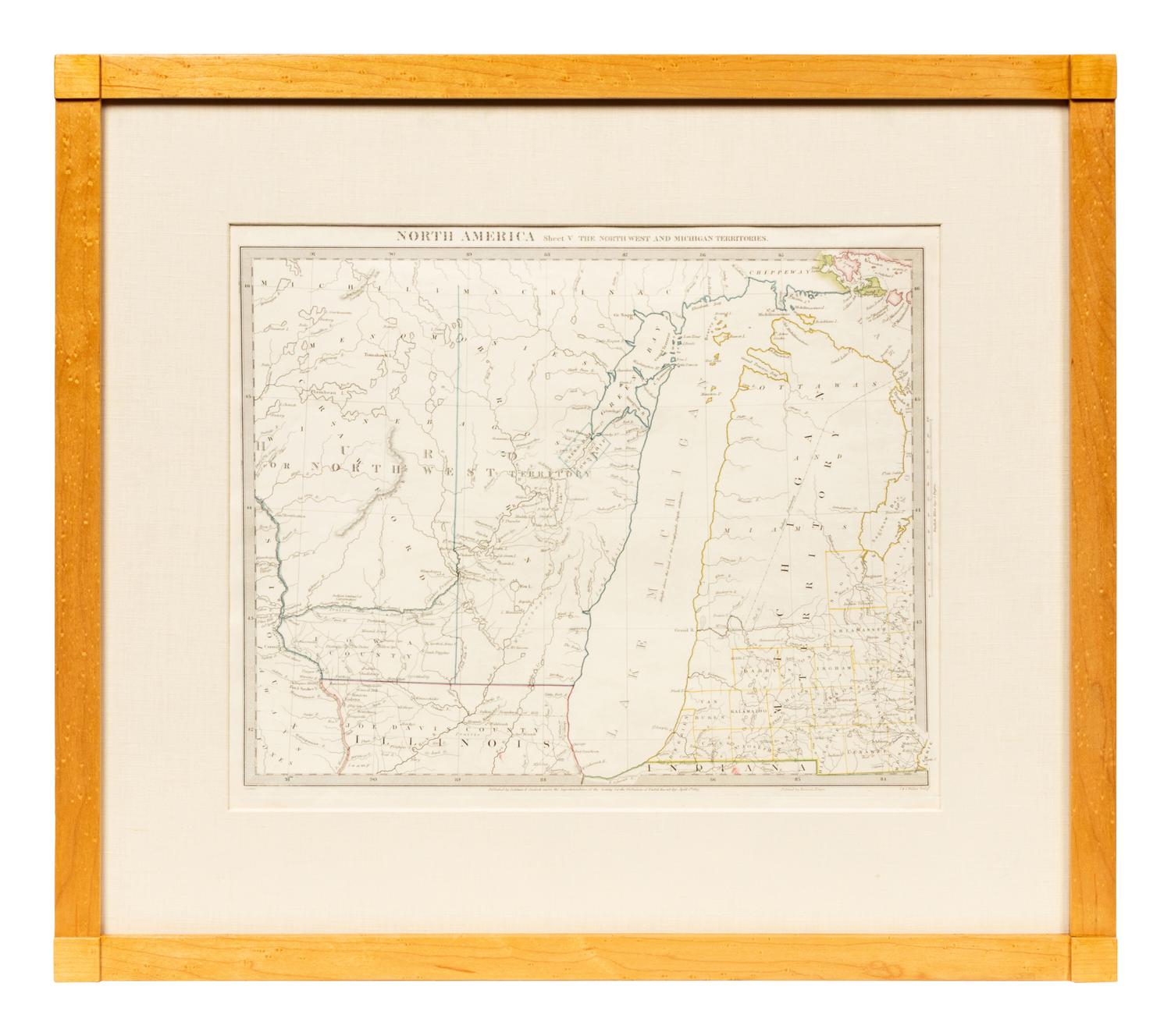 Five Framed Maps Pertaining to Louisiana and the Surrounding States