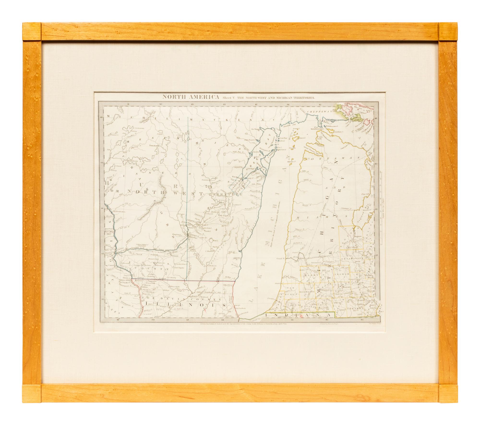 Five Framed Maps Pertaining to Louisiana and the Surrounding States