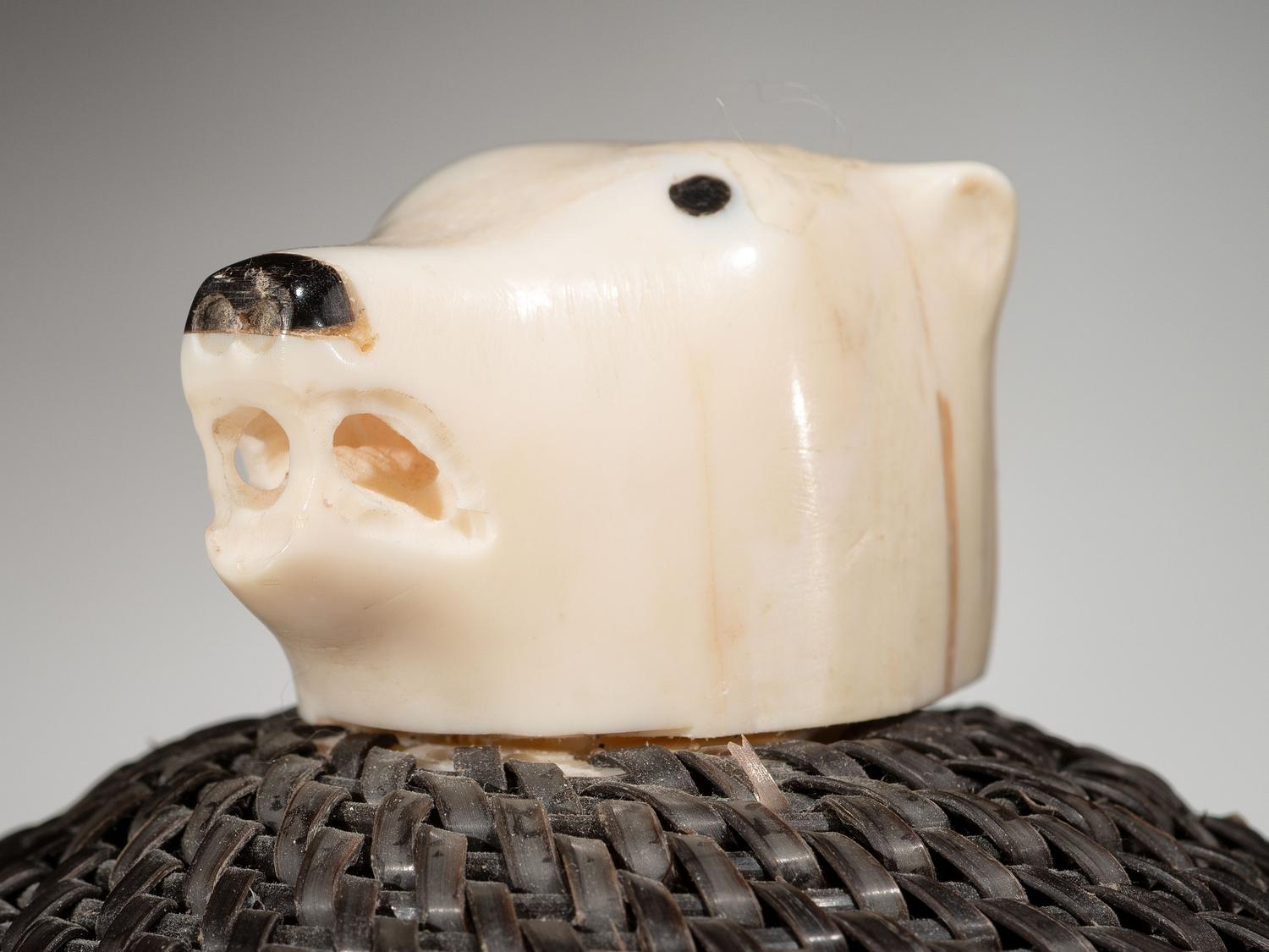 Baleen Basket, with Polar Bear Finial