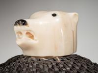 Baleen Basket, with Polar Bear Finial