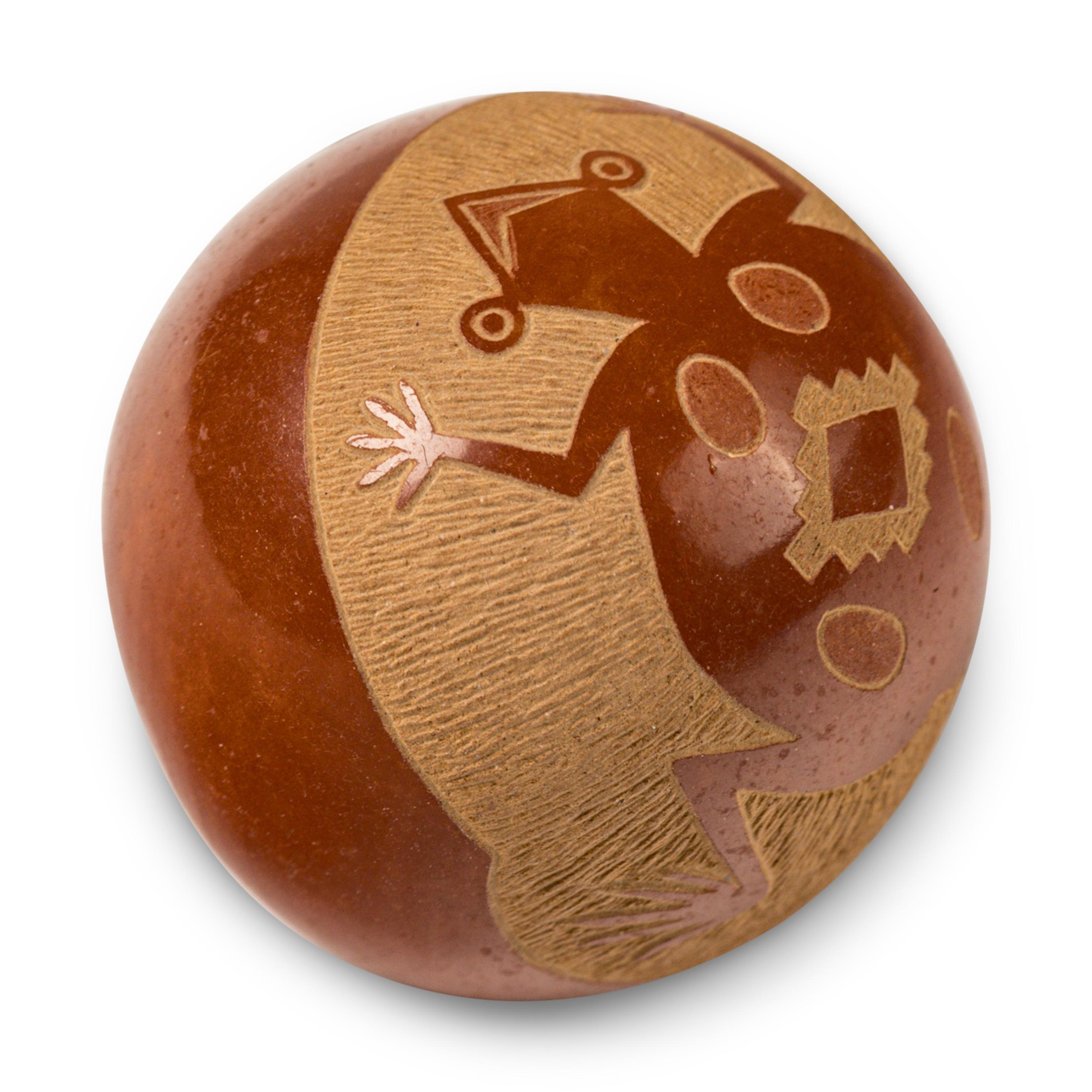 Joseph Lonewolf (Santa Clara, 1932-2014) — Miniature Sgraffito Redware Jar