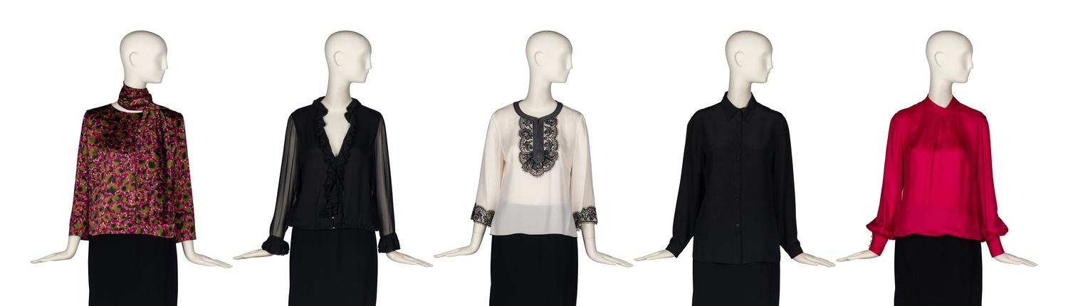 Five Designer Blouses Including Andrew Gn, Gianni Versace and Gucci