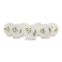 A Set of Seven English Porcelain Dessert Plates