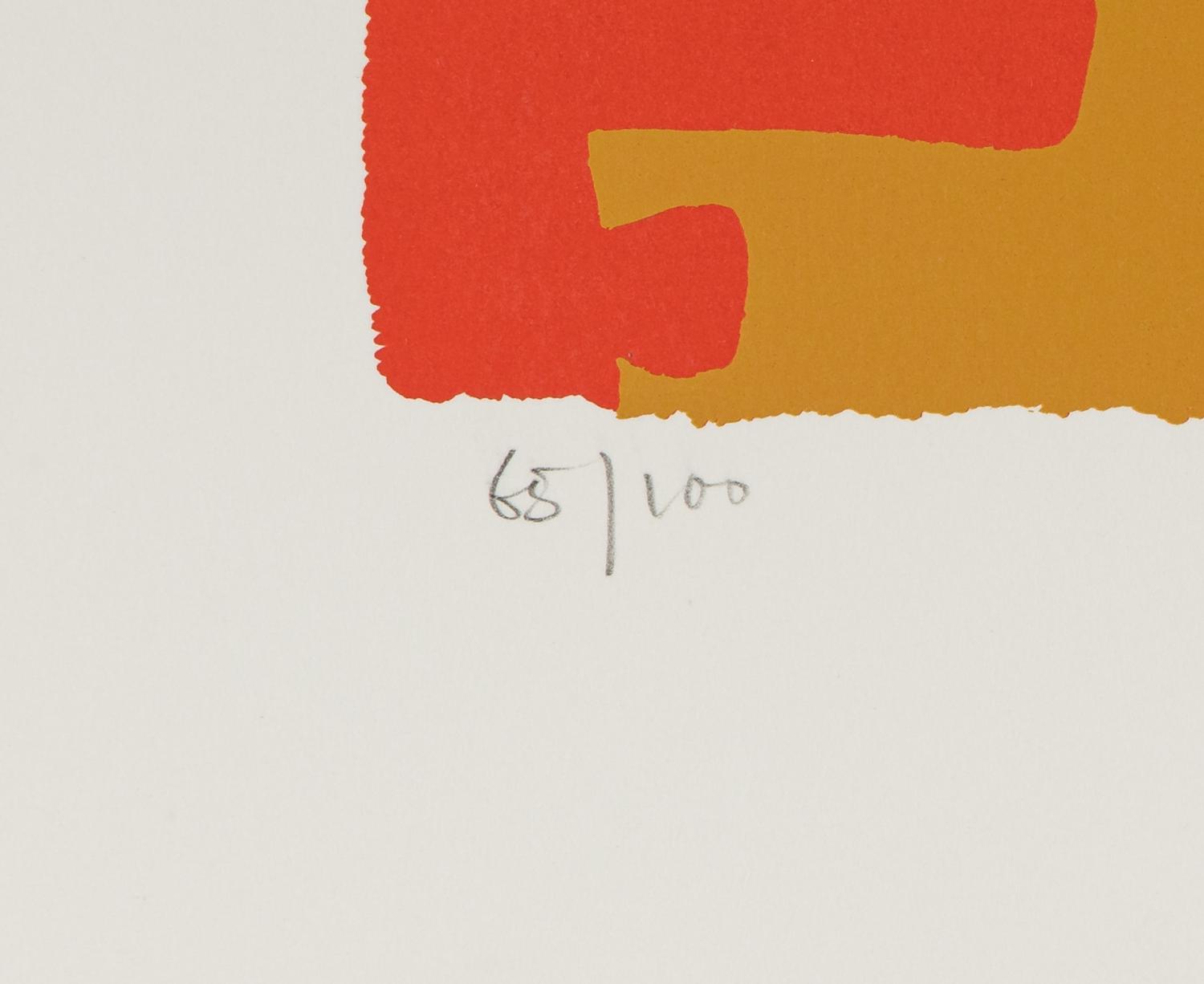 Six in Vermillion with Green in Yellow; Six in Vermillion with Violet in Red; and Six in Vermillion with Red in Red (a group of three prints), 1970