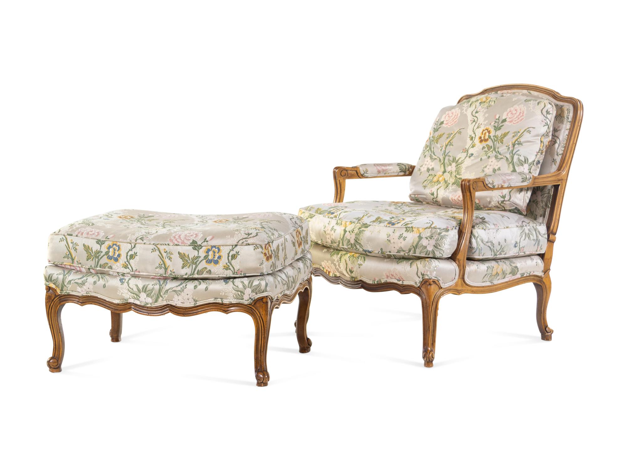 A Louis XV Style Carved Walnut Duchesse Brisée