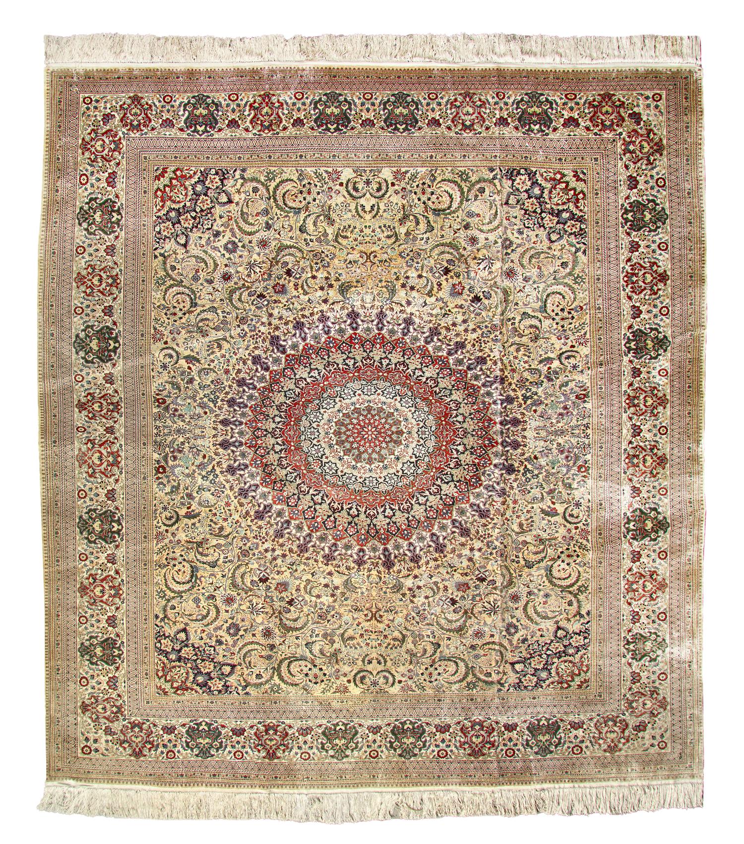 An Isfahan Wool and Silk Composite Rug