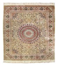 An Isfahan Wool and Silk Composite Rug