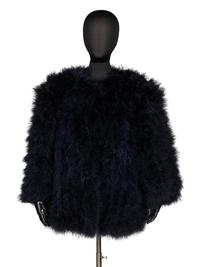 Saint Laurent Rive Gauche, Blue Feather Jacket