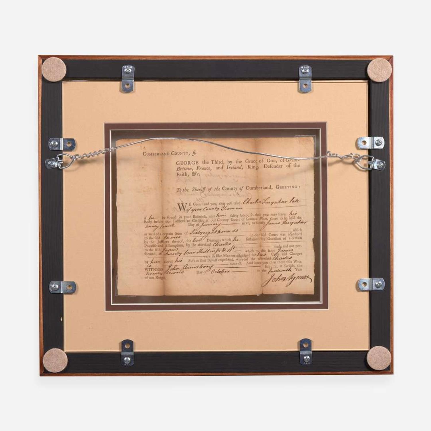 [Declaration of Independence] [Pennsylvania] Wilson, James Partially-Printed Document, signed