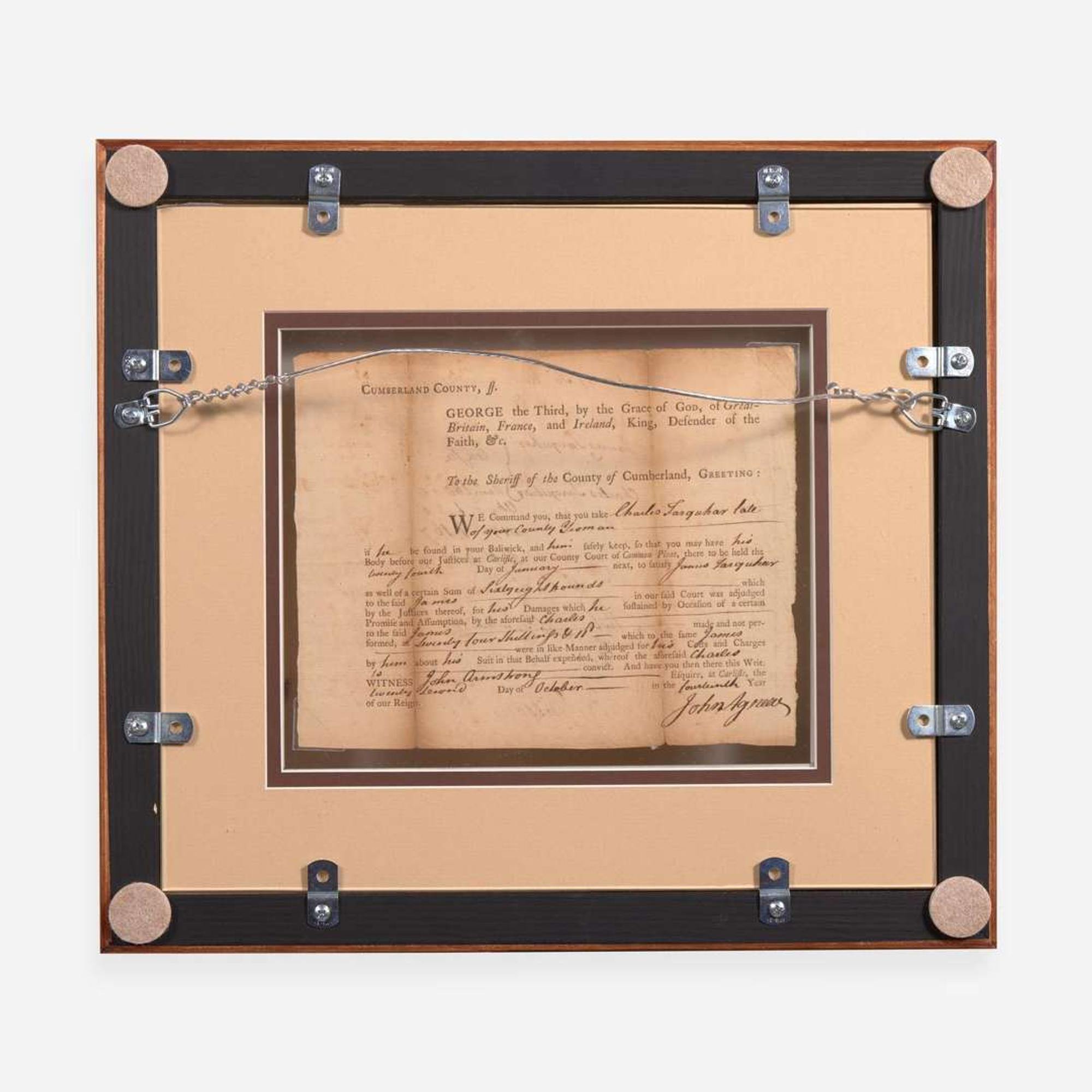 [Declaration of Independence] [Pennsylvania] Wilson, James Partially-Printed Document, signed
