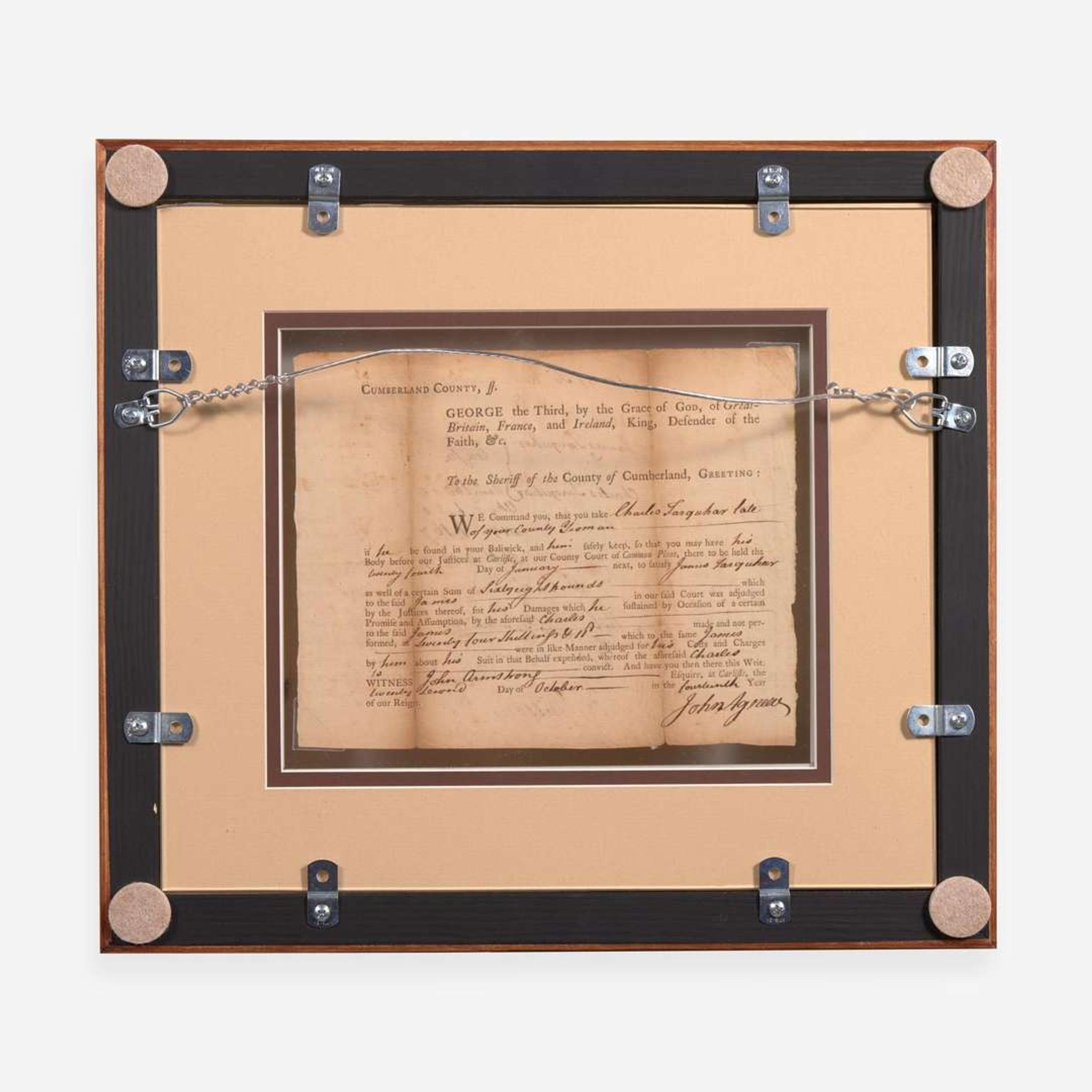 [Declaration of Independence] [Pennsylvania] Wilson, James Partially-Printed Document, signed