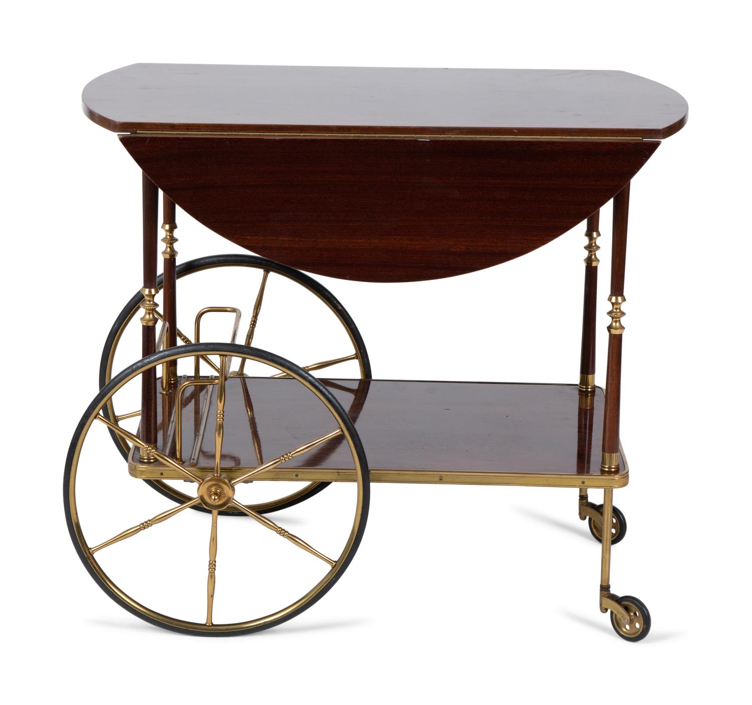 A Regency Style Brass Mounted Barcart — 20TH CENTURY