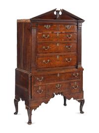 A George II Oak Chest on Stand