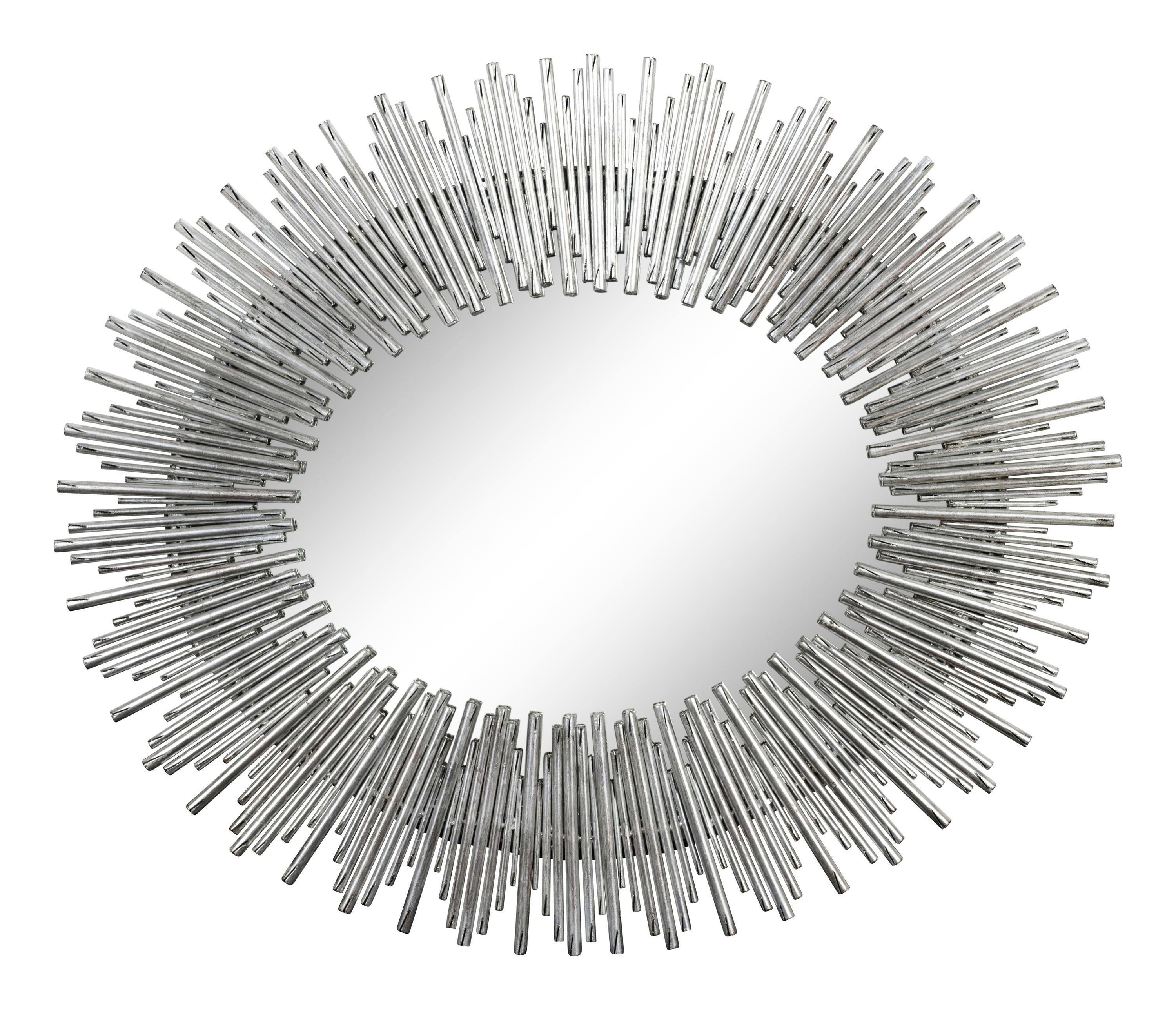 A Contemporary Silvered Sunburst Mirror