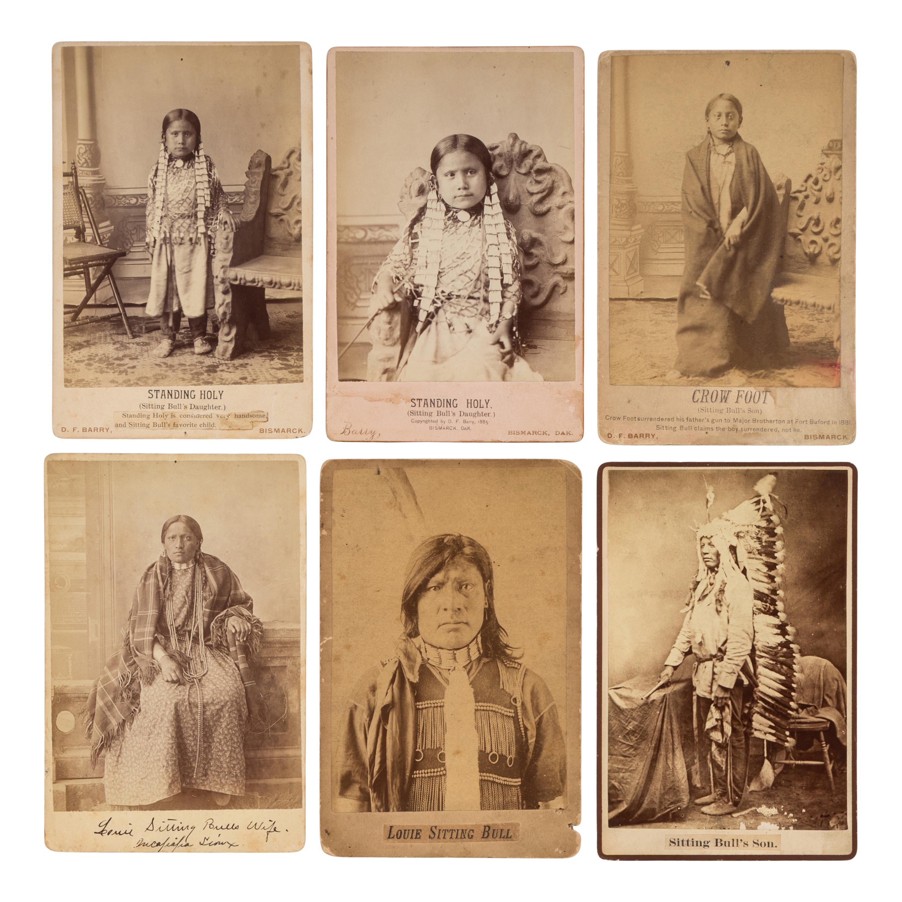 Photographs of Sitting Bull's Children, Louis Sitting Bull, Crow Foot, and Standing Holy