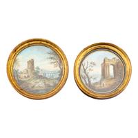 Landscapes with Ruins (a pair of works)