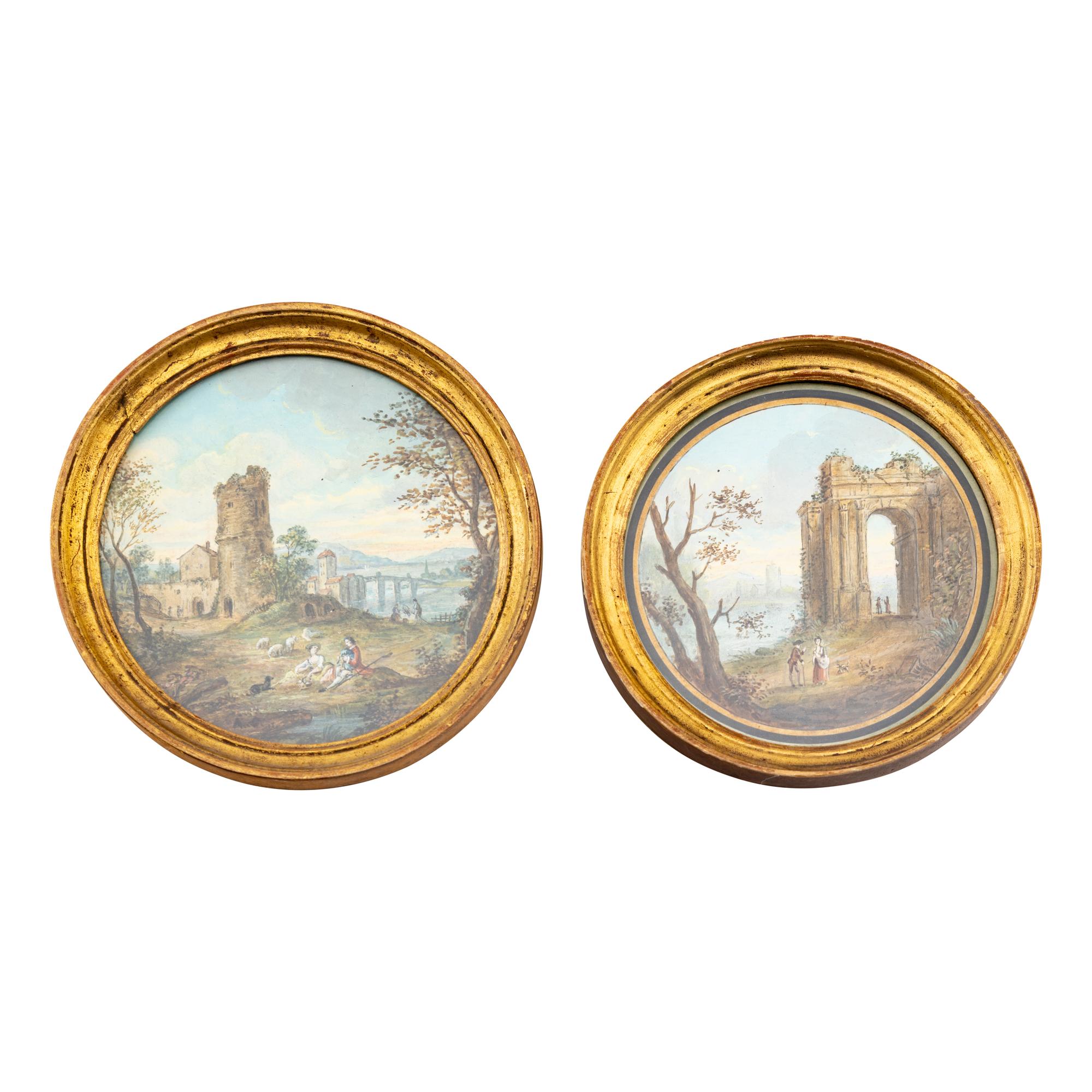 Landscapes with Ruins (a pair of works)