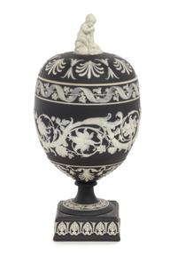 A Wedgwood Jasperware Urn Height 9 1/8 inches. — 19TH CENTURY