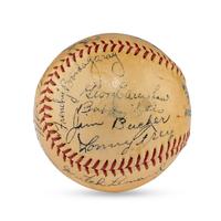 A 1935 Brooklyn Dodgers Team Signed Autograph Baseball (PSA Letter of Authenticity)