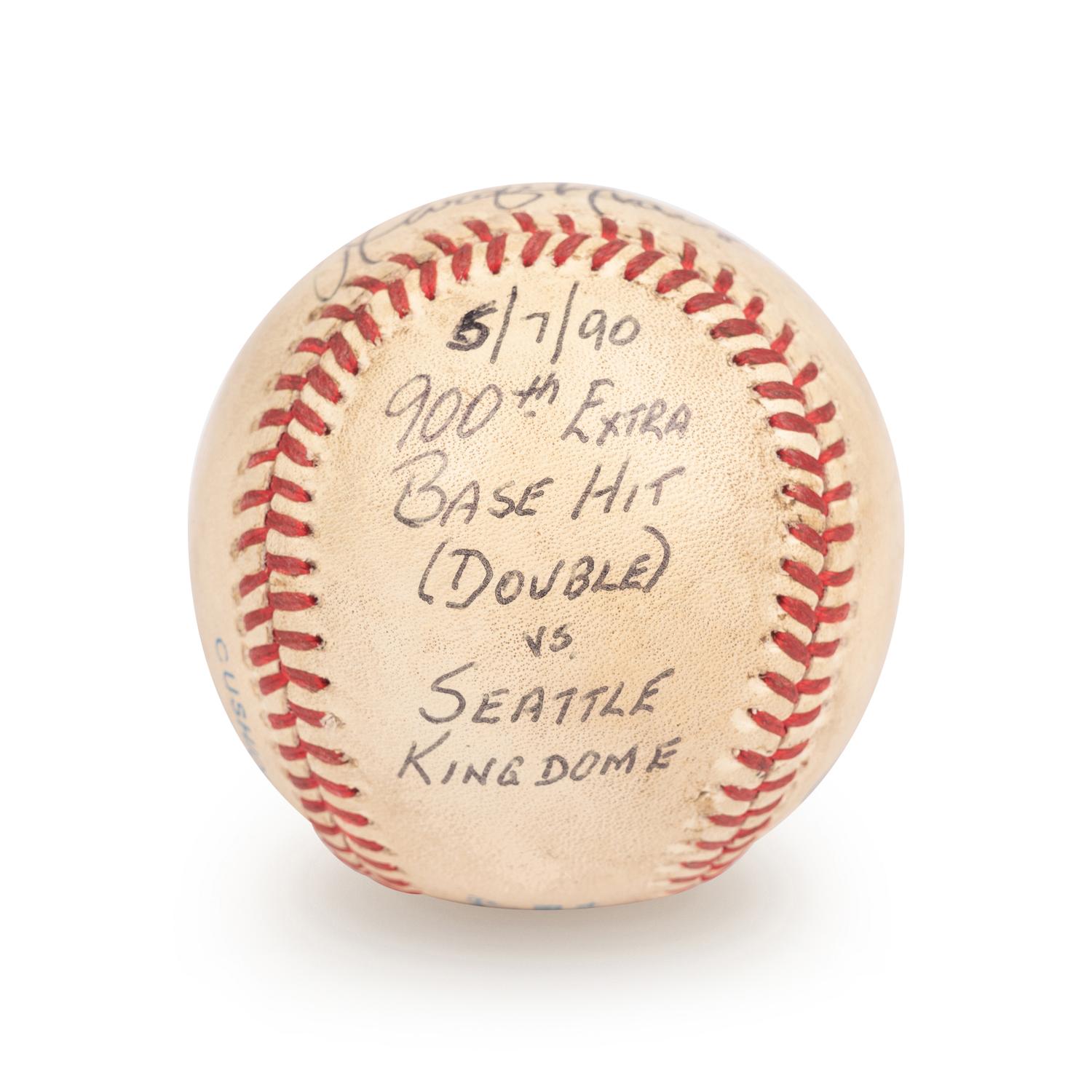 A Dwight Evans Boston Red Sox 900th Career Extra Base Hit Game Used Signed Autograph Baseball (Beckett Authentication Services Letter BAS Certified)