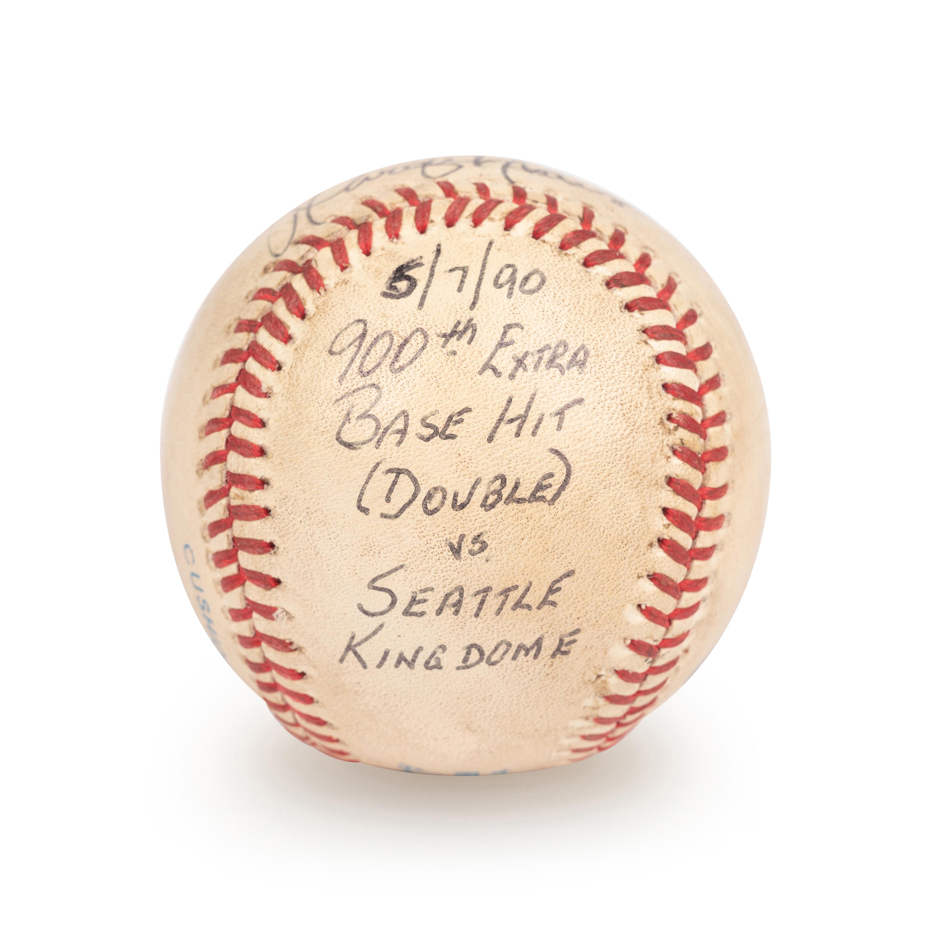 A Dwight Evans Boston Red Sox 900th Career Extra Base Hit Game Used Signed Autograph Baseball (Beckett Authentication Services Letter BAS Certified)