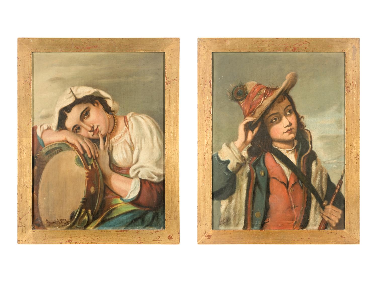 Neapolitan Boy and Girl (a pair of works)